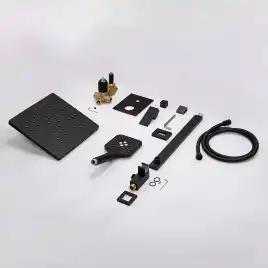 Встраиваемая душевая система AVS CUBE 811-221-MB, черный матовый