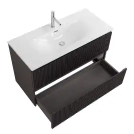 Тумба под раковину BelBagno UNO-1000-2C-SO-GSO подвесная, Темно-Серый Матовый
