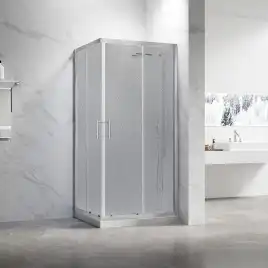 Душевой уголок Veconi Rovigo RV-27CH 100х90х190, профиль Хром, стекло матовое pear (RV27CH-10090-02-C8)