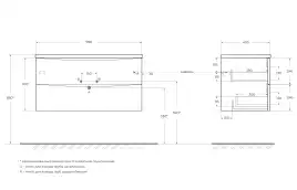 Тумба под раковину BelBagno MARINO-CER-N-1000-2C-SO-RNG-P подвесная Rovere Nature Grigio