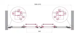 Душевая дверь BelBagno LUCE-BF-2-160-C-Cr стекло прозрачное, профиль Хром