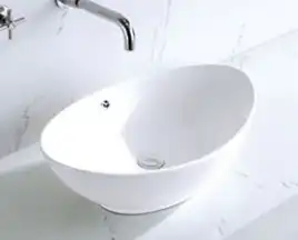 Раковина накладная CeramaLux 590х385х190 9019, цвет Белый