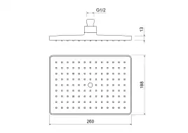 Верхний душ Aquatek  AQ2087CR, Хром