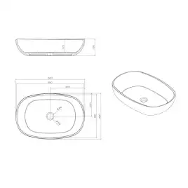 Раковина накладная ABBER KRISTALL 60х40х15,5 AT2805Aquamarin, овальная, бирюзовая