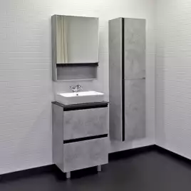 Тумба с умывальником Comforty Эдинбург 60-Н Бетон светлый, 00-00004763