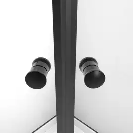 Душевая кабина Loranto 90х90 низкий поддон, прозрачное стекло, профиль Черный, CS-22109