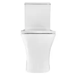 Унитаз-компакт Azario Kashmir AZ-9143S напольный, безободковый, в комплекте с бачком и сиденьем микролифт, Белый глянцевый