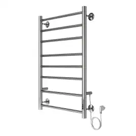 Полотенцесушитель электрический 50х80 Azario Parma П8 AZ10858, диммер справа, Хром