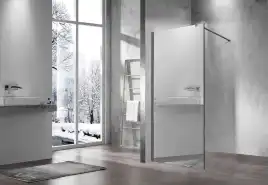 Душевая перегородка Vincea Walk in 100 VSW-1H100MRGM, профиль вороненая сталь, стекло зеркальное