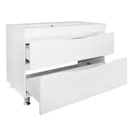 Тумба с раковиной Azario Эстима 100 CS00094590, напольная, Белая глянцевая