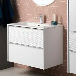 Тумба под раковину Aquanet Вита 80 белый матовый, подвесная, 330475