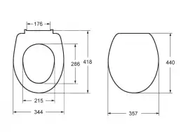 Сиденье Roca Victoria Nord ZRU9000023 петли хром