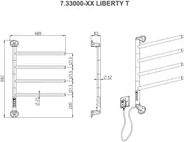 Полотенцесушитель электрический Allen Brau Liberty 683х489 7.33000-BN брашированный никель