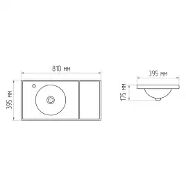 Раковина мебельная AVS Сегмент 81x40 белая