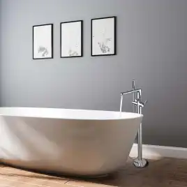 Напольный смеситель для ванны Aquatek Ника AQ1845CR, Хром