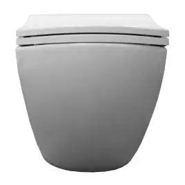 Подвесной унитаз Azario Etera AZ-118E-UQ3 безободковый, смыв Торнадо, в комплекте с сидением микролифт, Белый глянцевый