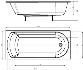 Акриловая ванна Aquatek Ника 150х75, Eco-friendly NIK150-0000001, Белая