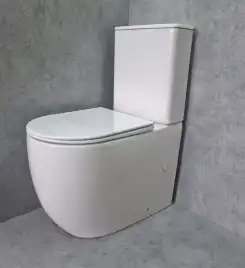 Унитаз напольный Ceramalux TR2176-1 TORNADO, безободковый (Система смыва торнадо)