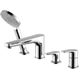 Смеситель на борт ванны Aquatek Бетта AQ1148CR, однорычажный, с внутренней частью, Хром