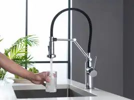 Смеситель для кухни Aquatek Европа AQ1388CR с выдвижной лейкой, Хром