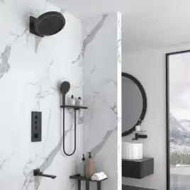 Душевая система  Vincea  VSFW-433TI3RMB VSFW-433TI3RMB  с термостатом, встраиваемая, черный матовый