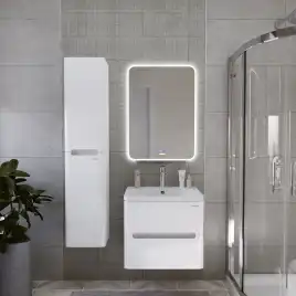 Тумба под раковину Grossman Адель-Норма 60 подвесная, белая глянцевая (106038)