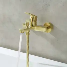 Смеситель для ванны Aquatek Ника AQ1840BG, Золото матовое