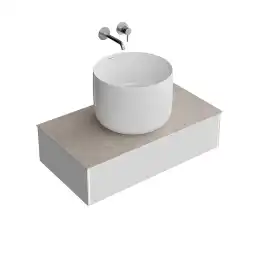 Тумба под раковину Kerama Marazzi MAGICA 90 см, MA.90.1\MGR.M подвесная, утренний серый матовый