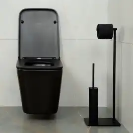 Унитаз подвесной AVS Куб 801-0035-P-R-MB безободковый, черный матовый