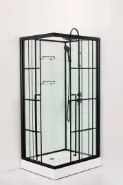 Душевая кабина Loranto 90х90, низкий поддон, Прозрачное стекло, CS-3008TM/W-90R