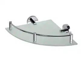 Полочка стеклянная угловая 25,5 см BEMETA OMEGA хром 104202162