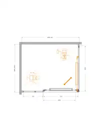 Душевой уголок CEZARES LUX-AH-FS-11-120/100-C-CR прозрачное стекло, профиль Хром