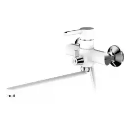 Смеситель для ванны Haiba HB22805-8 с длинным изливом, белый