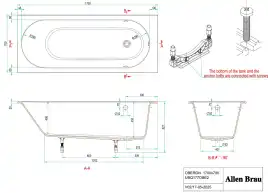 Ванна из искусственного камня Allen Brau Evo Oberon 170x70 2.3EV01.20, белая