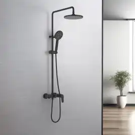 Душевая система Aquatek БЕТТА AQ2140MB, Черный матовый