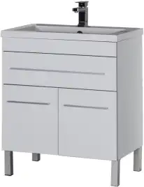 Тумба под раковину Aquanet Верона 75 белый (напольная 1 ящик 2 дверцы) 182706