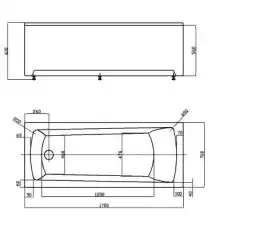 Акриловая ванна AZARIO ENRICA 170х70 AV.0030170,  прямоугольная