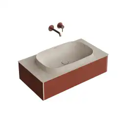 Тумба под раковину Kerama Marazzi MAGICA 90 см, MA.90.1\VR.M подвесная, Венецианский красный