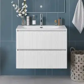 Тумба под раковину BelBagno UNO-900-2C-SO-BO подвесная, Bianco Opaco