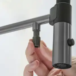 Смеситель для кухни с гибким изливом AVS PureRiver оружейная сталь, 811-170-GM