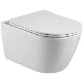 Подвесной унитаз Aquatek Бетта AQ1253W-00 безободковый, с сиденьем микролифт, Белый
