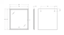 Зеркало CEZARES CZR-SPC-INT-800-900-LED-TCH-WARM-TIT