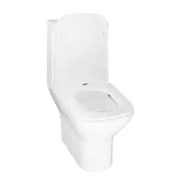 Унитаз напольный Azario Iris AZ-8353 безободковый, с бачком и сидением микролифт, Белый глянцевый