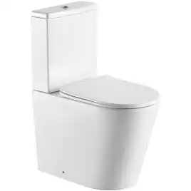 Унитаз-компакт напольный Aquatek ОБЕРОН безободковый с бачком AQ1273S-00 591*362*820, горизонтальный выпуск,тонкое сиденье микролифт