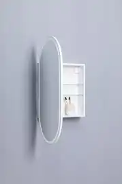 Зеркальный шкаф Aquanet Монте 50 белый, с LED подсветкой, 344787