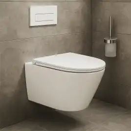 Унитаз подвесной Azario LANDER AZ-2802E подвесной, безободковый, со смывом 