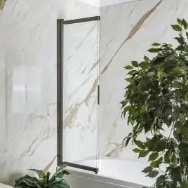 Шторка на ванну AVS Слайдер Плюс 80 см профиль оружейная сталь, стекло прозрачное, 803-0011-150-82-WS-T