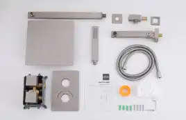 Душевая система ABBER Daheim AF8250SP скрытого монтажа с изливом, термостат, сатин