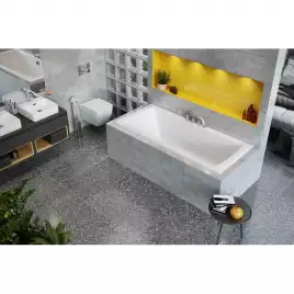 Акриловая ванна Excellent Aquaria Lux Slim 180х80 WAEX.AQU18WHS с тонким бортом, встраиваемая, Белая