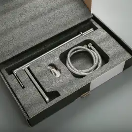 Смеситель для раковины AVS Beauty высокий, оружейная сталь, 811-551-GM